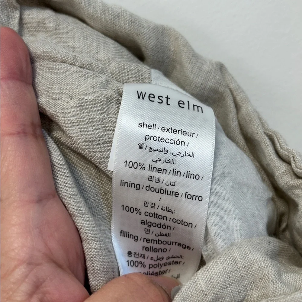 West Elm Linen Stocking
